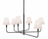 4856.24 Sonneman Transitional Tempo 6 Light Pendant in Rubbed Bronze Finish