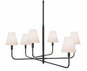 4856.24 Sonneman Transitional Tempo 6 Light Pendant in Rubbed Bronze Finish