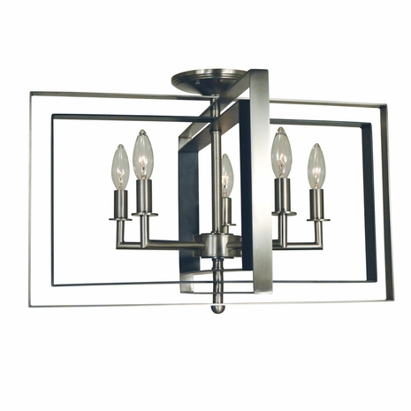 F-4862 Framburg 5-Light Symmetry Flush Mount/Semi Flush Mount