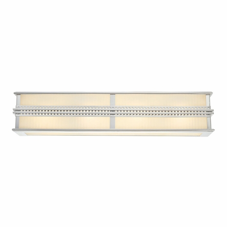 4886.35 Sonneman Art Moderne, Art Deco Shanghai 30 inch Bath Bar in Polished Nickel Finish