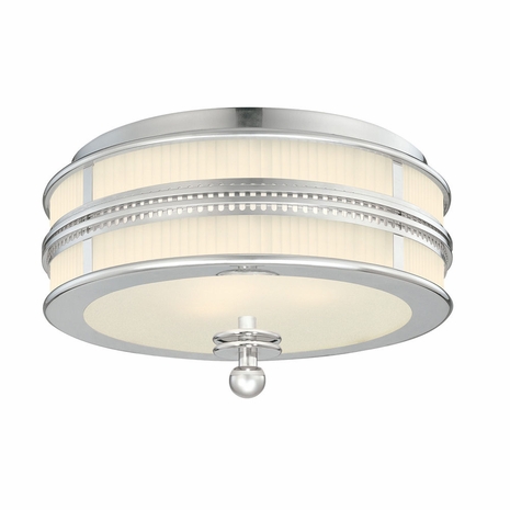 4893.35 Sonneman Art Moderne, Art Deco Shanghai 22 inch Surface Mount in Polished Nickel Finish