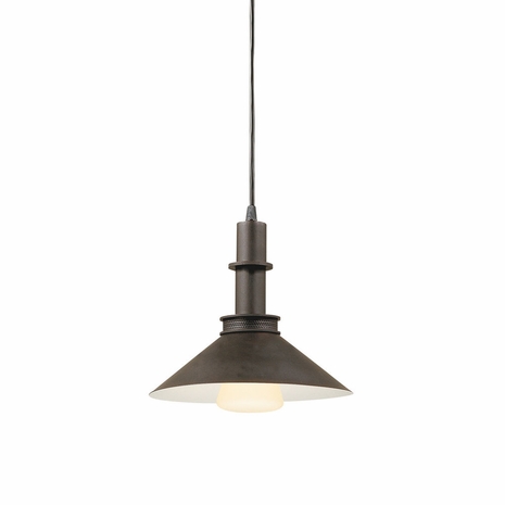 4900.31 Sonneman Warm Contemporary Bridge Small Pendant in Textured Rustic Bronze Finish