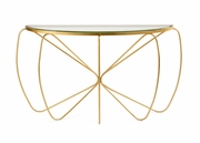 490032 Wildwood Iron Antique Gold Leaf Jennings Console Table