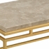 490040 Wildwood Lamps Athena Console Table - Antique Gold Leaf/Creme Finish