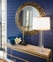 490040 Wildwood Lamps Athena Console Table - Antique Gold Leaf/Creme Finish