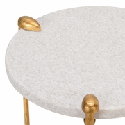 490058 Wildwood Iron Antique Gold Leaf Tate Side Table - Gold