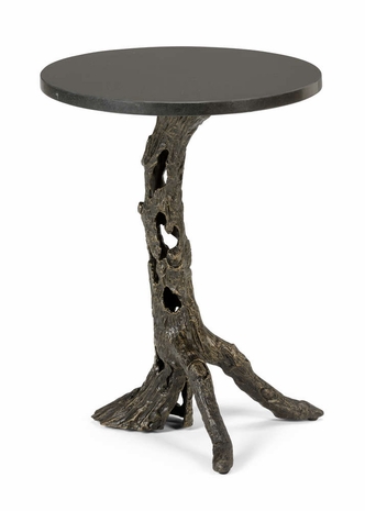 490060 Wildwood Lamps Woody Side Table - Bronze - Bronze/Black Finish