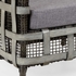 490155 Wildwood Rattan/Fabric Gray/Off White Carlos Chair - Gray