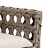 490158 Wildwood Rattan/Fabric Gray Stone/Off White Mandaue Bistro Chair - Gray