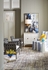 490158 Wildwood Rattan/Fabric Gray Stone/Off White Mandaue Bistro Chair - Gray