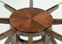 490213 Wildwood Wood/Glass Walnut/Clear Davinci Dining Table