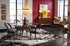 490213 Wildwood Wood/Glass Walnut/Clear Davinci Dining Table