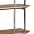 490243 Wildwood Wood/Stainless Steel Natural Walnut/Polished Oakland Shelf Unit