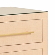 490257 Wildwood Painted Raffia/Glass Pink/Clear Camila Chest