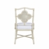 490278 Wildwood 38.5in. Rattan/Fabric Selene Side Chair - White with Whitewash/Gray Finish