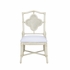 490278 Wildwood 38.5in. Rattan/Fabric Selene Side Chair - White with Whitewash/Gray Finish