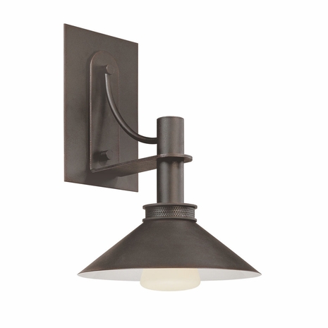 4903.31 Sonneman Warm Contemporary Bridge Small Sconce in Textured Rustic Bronze Finish