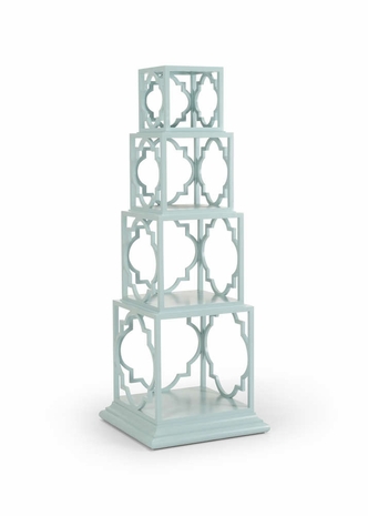 490349 Wildwood Wood Yarmouth Blue Quadro Etagere - Blue