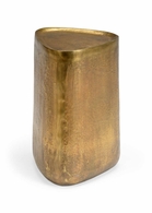 490400 Wildwood 20.5in. Aluminum Estes Table with Antique Brass Finish