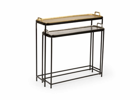 490419 Wildwood Aluminum Gold/Nickel Metal Mingler Tables (S2)