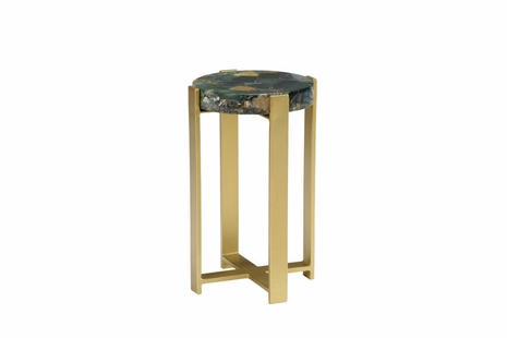 490421 Wildwood Stone Natural Multi Green Jasper Accent Table (Sm)