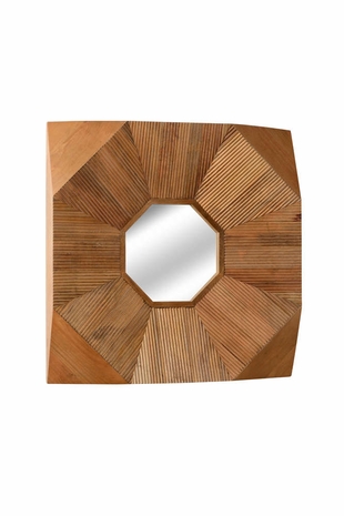 490442 Wildwood Wood/Mirror Pecan/Clear/Plain Pacific Grove Mirror