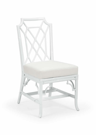 490444 Wildwood Wild Palm Side Chair - White