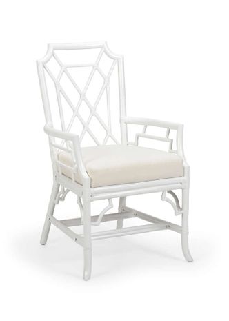 490445 Wildwood Wild Palm Armchair - White