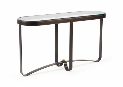 490493 Wildwood Glass Beveled/Clear Portland Console Table