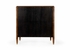 490560 Wildwood 36in. Wood/Mirror/Brass Amanda Cabinet with Walnut/Antique Finish