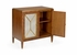 490560 Wildwood 36in. Wood/Mirror/Brass Amanda Cabinet with Walnut/Antique Finish