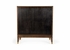 490561 Wildwood 36in. Wood/Brass/Mirror Andros Black Walnut Cabinet with Antique Finish