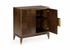 490561 Wildwood 36in. Wood/Brass/Mirror Andros Black Walnut Cabinet with Antique Finish