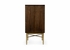 490562 Wildwood 36in. Wood/Steel Samana Black Walnut Cabinet with Gold Leaf Finish