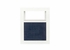 490574 Wildwood 30in. Wood/Raffia La Costa - Navy with White/Navy Blue Finish