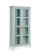 490576 Wildwood 75.5in. Wood Cape Cod Linen Cabinet with Blue/Whitewashed Finish