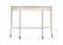 490581 Wildwood 32in. Wood Oaklee Demilune with Hand Finished Cerused Oak Finish