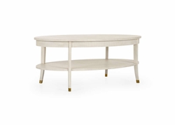 490583 Wildwood 20.5in. Wood Oaklee Cocktail Table with Hand Finished Cerused Oak Finish