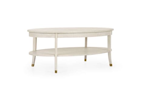 490583 Wildwood 20.5in. Wood Oaklee Cocktail Table with Hand Finished Cerused Oak Finish
