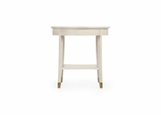 490584 Wildwood 26in. Wood Oaklee End Table with Hand Finished Cerused Oak Finish