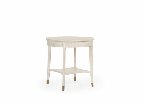 490584 Wildwood 26in. Wood Oaklee End Table with Hand Finished Cerused Oak Finish