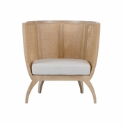 490619 Wildwood 34in. Wood/Cane Trudy Lounge Chair with Natural Finish