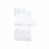490625 Wildwood 32.5in. Acrylic/Leather Baran Barrel Back Chair - White with Clear Finish