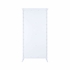 490661 Wildwood 75.5in. Wood/Glass Nights in White Linen Cabinet with Clear Finish
