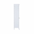 490661 Wildwood 75.5in. Wood/Glass Nights in White Linen Cabinet with Clear Finish