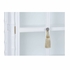 490661 Wildwood 75.5in. Wood/Glass Nights in White Linen Cabinet with Clear Finish