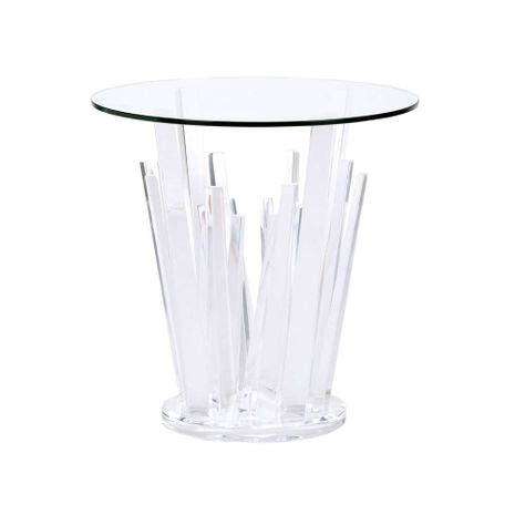 490664 Wildwood Geode End Table - Clear