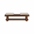 490771 Wildwood 19.5in. Beech/Fabric Maki Bench with Walnut/Natural Finish