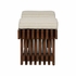 490771 Wildwood 19.5in. Beech/Fabric Maki Bench with Walnut/Natural Finish