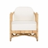 490778 Wildwood 32.5in. Rattan/Muslin Cuixmala Lounge Chair with Natural/Off White Finish